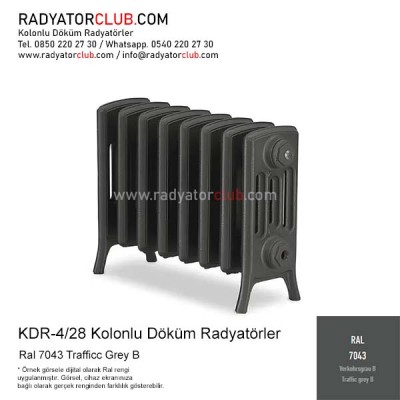 Kdr-4-28 Kolonlu Ayaklı Döküm Radyatör, Ral 7043 |  8 Kolon Kdr-4-28 Kolonlu Ayaklı Döküm Radyatör, Ral 7043 |  8 Kolon